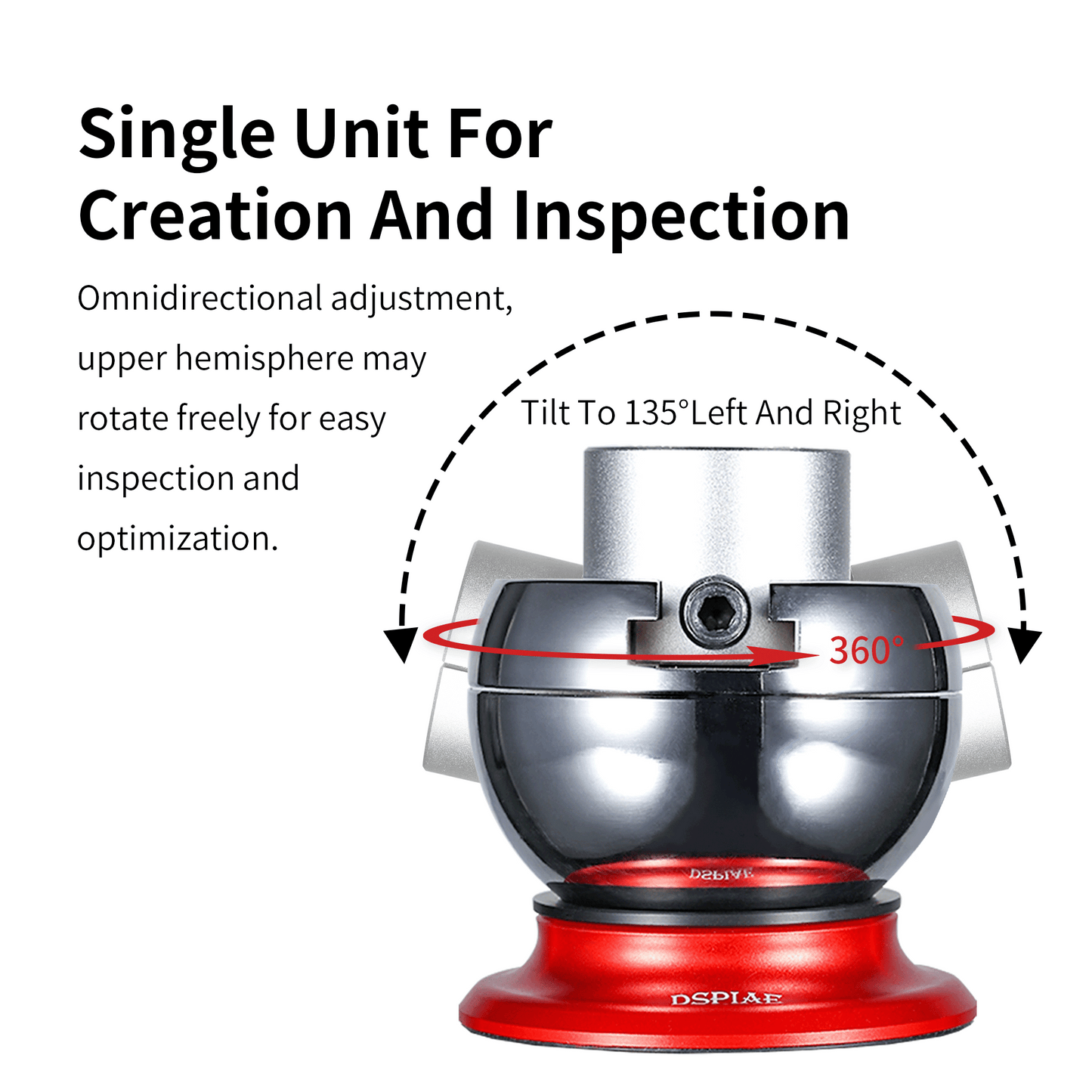 DSPIAE AT-SV 135 Degree Universal Ball Vise Model Fixture