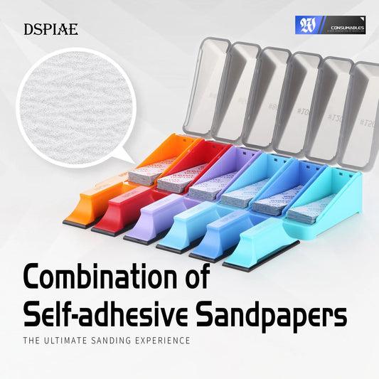 DSPIAE XSP-S01 Sanding Blocks and Self-Adhesive Sandpapers Set