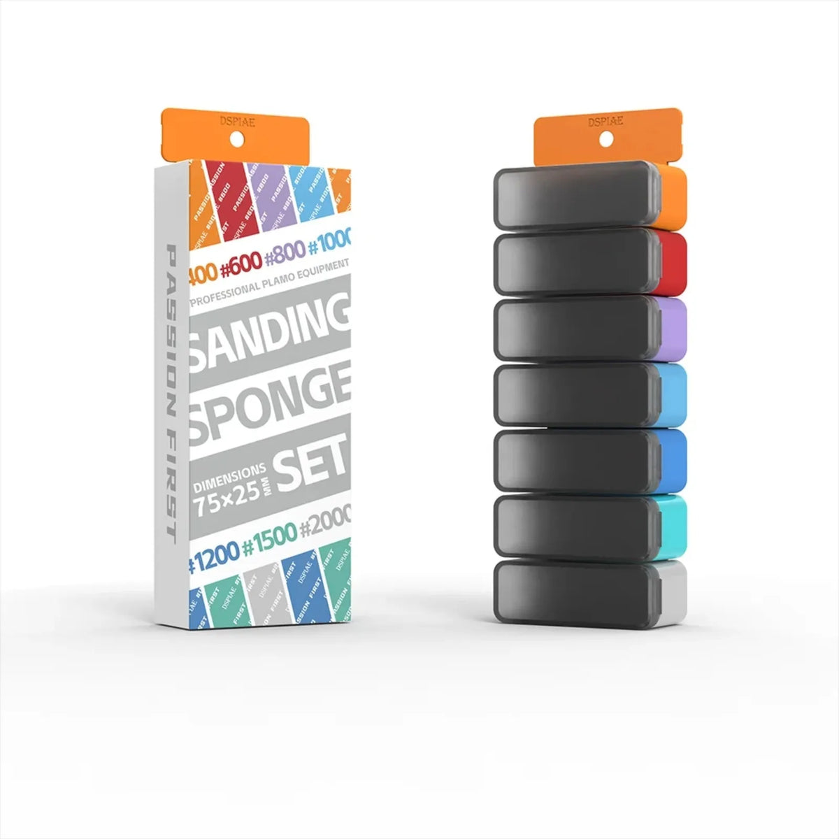 DSPIAE XSS-S01 Power Sponge Sandpaper Set (3mm & 10mm) with Storage Case for Gundam Model Grinding
