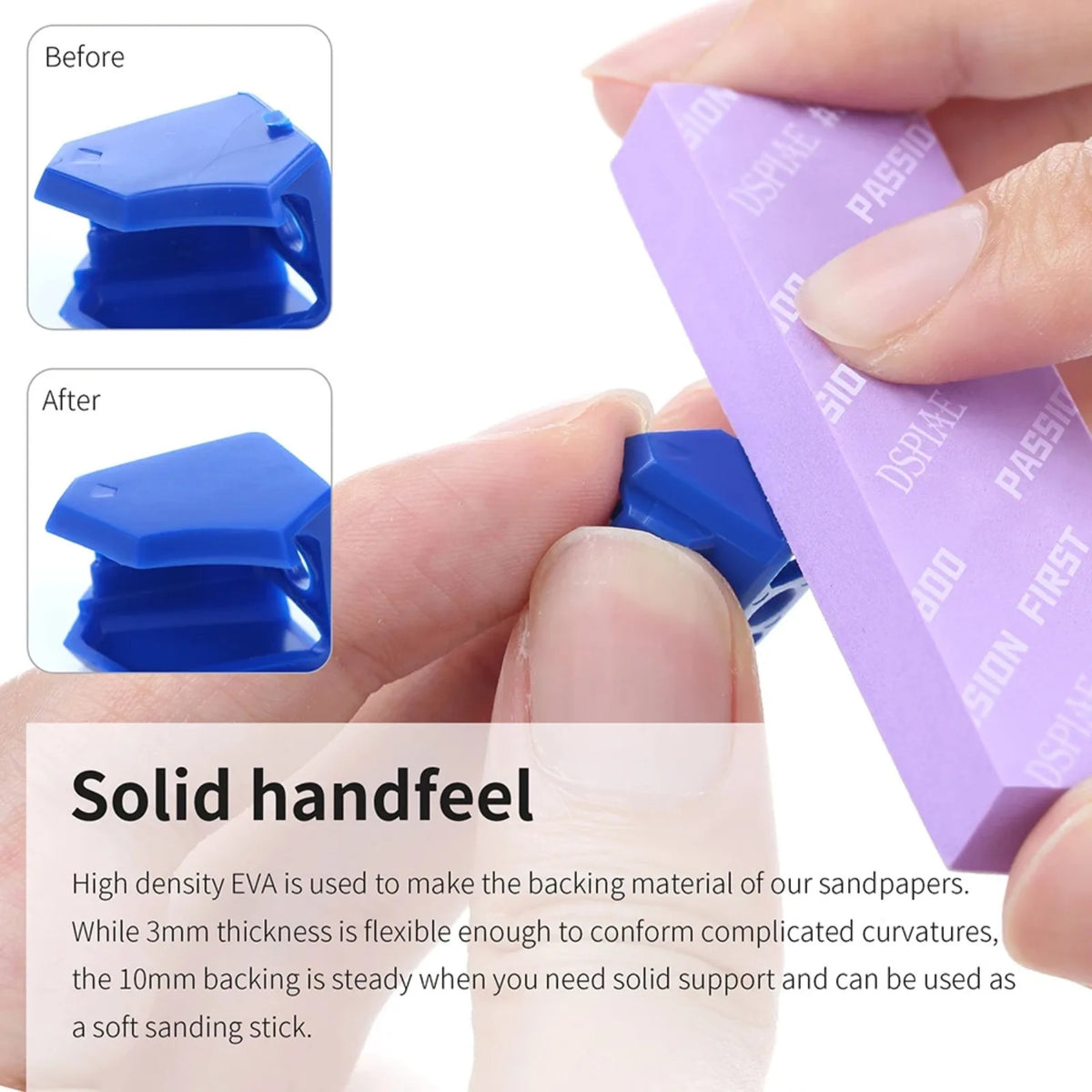 DSPIAE XSS-S01 Power Sponge Sandpaper Set (3mm & 10mm) with Storage Case for Gundam Model Grinding